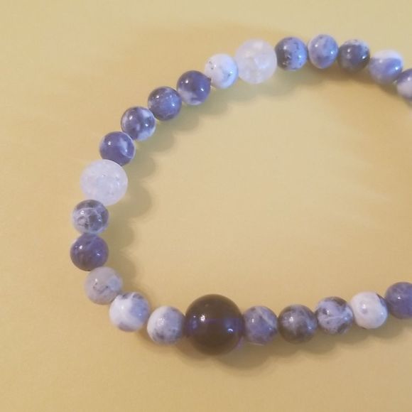 Mens Sodalite 6mm, 8" Bracelet Custom made new Mental Performance Energy Enhance - Picture 2 of 9